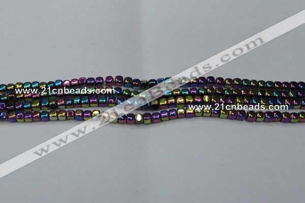 CHE860 15.5 inches 3*3mm dice platedhematite beads wholesale