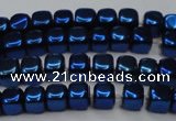 CHE872 15.5 inches 4*4mm dice platedhematite beads wholesale