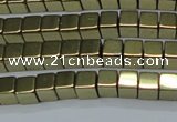 CHE880 15.5 inches 3*3mm cube plated hematite beads wholesale