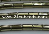 CHE883 15.5 inches 3*5mm tube plated hematite beads wholesale