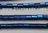 CHE892 15.5 inches 2*2mm faceted tube plated hematite beads wholesale