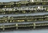 CHE914 15.5 inches 1*3mm hexagon plated hematite beads wholesale