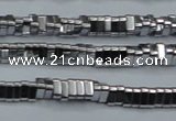 CHE918 15.5 inches 1*3mm triangle plated hematite beads wholesale