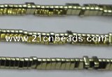 CHE920 15.5 inches 1*3mm triangle plated hematite beads wholesale