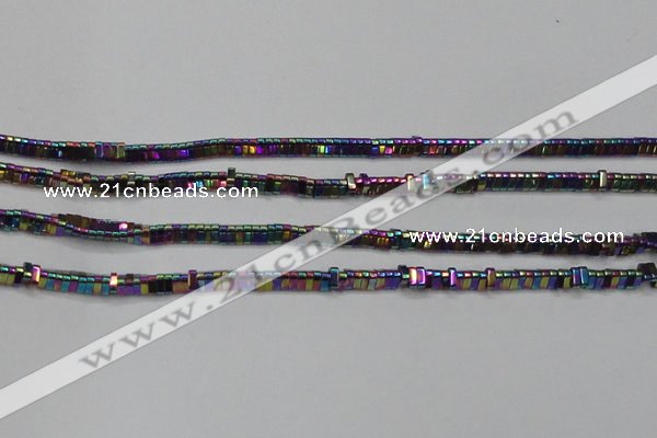 CHE922 15.5 inches 1*3mm triangle plated hematite beads wholesale