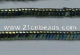 CHE923 15.5 inches 1*3mm triangle plated hematite beads wholesale