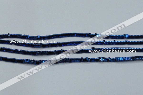 CHE924 15.5 inches 1*3mm triangle plated hematite beads wholesale