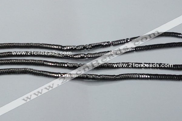 CHE927 15.5 inches 1*2*3mm oval hematite beads wholesale