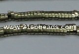 CHE930 15.5 inches 1*2*3mm oval plated hematite beads wholesale