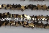 CHE948 15.5 inches 6mm star plated hematite beads wholesale