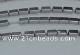 CHE954 15.5 inches 2*4mm cuboid plated hematite beads wholesale