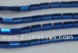 CHE959 15.5 inches 2*4mm cuboid plated hematite beads wholesale