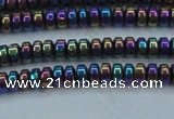 CHE963 15.5 inches 1.5*3mm rondelle plated hematite beads wholesale