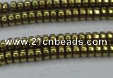 CHE964 15.5 inches 1.5*3mm rondelle plated hematite beads wholesale