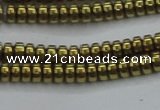 CHE968 15.5 inches 2*4mm rondelle plated hematite beads wholesale