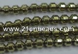 CHE974 15.5 inches 4*4mm plated hematite beads wholesale