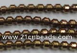 CHE975 15.5 inches 4*4mm plated hematite beads wholesale