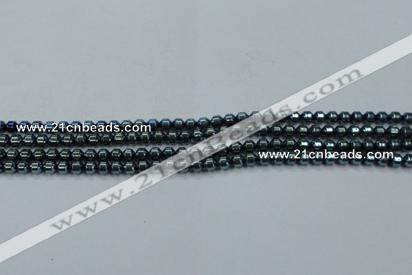 CHE976 15.5 inches 4*4mm plated hematite beads wholesale