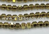 CHE983 15.5 inches 4*4mm plated hematite beads wholesale