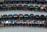 CHE985 15.5 inches 4*4mm plated hematite beads wholesale