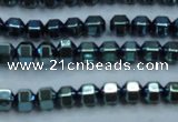 CHE986 15.5 inches 4*4mm plated hematite beads wholesale