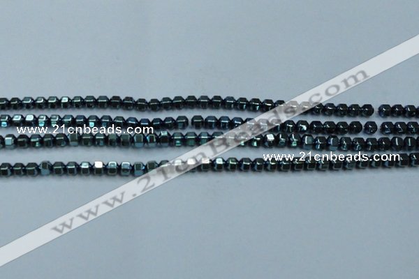 CHE986 15.5 inches 4*4mm plated hematite beads wholesale