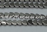 CHE991 15.5 inches 4*4mm heart plated hematite beads wholesale