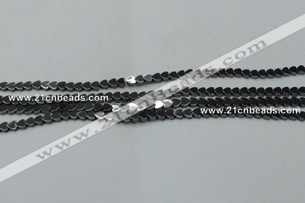 CHE998 15.5 inches 6*6mm heart hematite beads wholesale