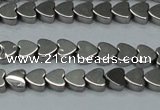 CHE999 15.5 inches 6*6mm heart plated hematite beads wholesale