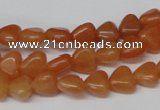 CHG02 15.5 inches 8*8mm heart red aventurine beads wholesale