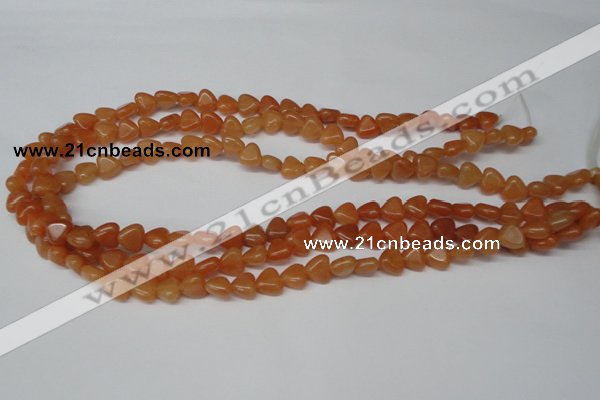 CHG02 15.5 inches 8*8mm heart red aventurine beads wholesale