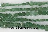 CHG124 15.5 inches 8mm flat heart green aventurine beads wholesale