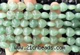 CHG153 15 inches 12mm heart green aventurine jade beads wholesale