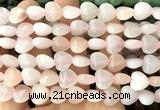 CHG155 15 inches 12mm heart pink aventurine jade beads wholesale