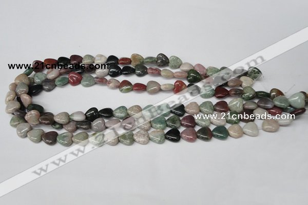 CHG17 15.5 inches 10*10mm heart Indian agate gemstone beads wholesale