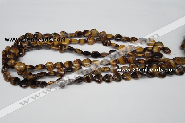 CHG20 15.5 inches 10*10mm heart yellow tiger eye beads wholesale