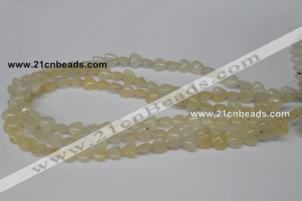 CHG21 15.5 inches 10*10mm heart yellow aventurine beads wholesale