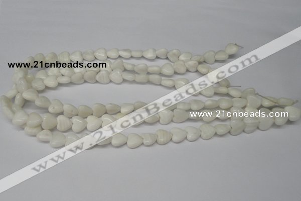 CHG22 15.5 inches 10*10mm heart shell beads wholesale