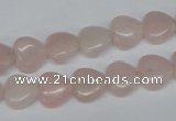 CHG25 15.5 inches 10*10mm heart rose quartz beads wholesale