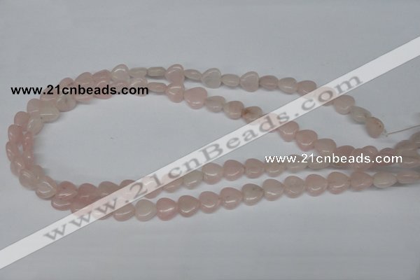 CHG25 15.5 inches 10*10mm heart rose quartz beads wholesale