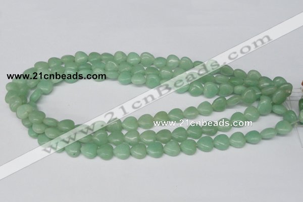 CHG26 15.5 inches 10*10mm heart green aventurine beads wholesale