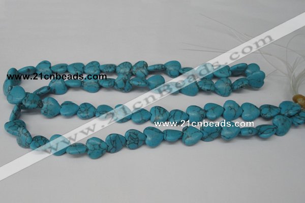 CHG31 15.5 inches 12*12mm heart turquoise beads wholesale