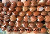 CHG317 15 inches 12mm faceted heart red jasper beads