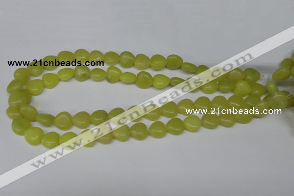 CHG33 15.5 inches 12*12mm heart olive jade gemstone beads wholesale
