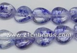 CHG44 15.5 inches 14*14mm heart dyed crystal beads wholesale