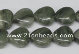 CHG46 15.5 inches 14*14mm heart silver leaf jasper beads wholesale