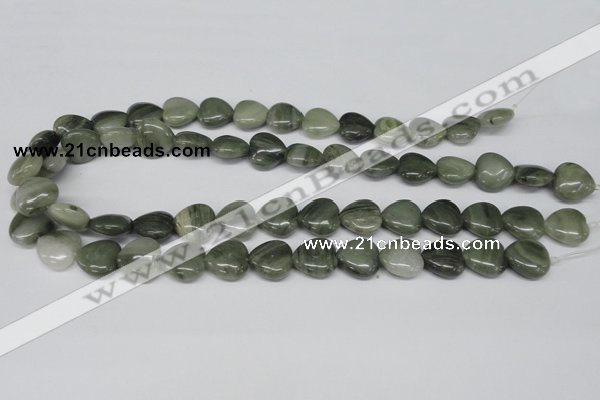 CHG46 15.5 inches 14*14mm heart silver leaf jasper beads wholesale