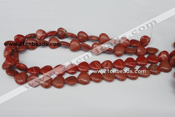 CHG49 15.5 inches 14*14mm heart red jasper beads wholesale