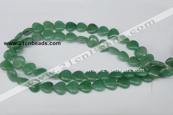 CHG55 15.5 inches 15*15mm heart green aventurine beads wholesale