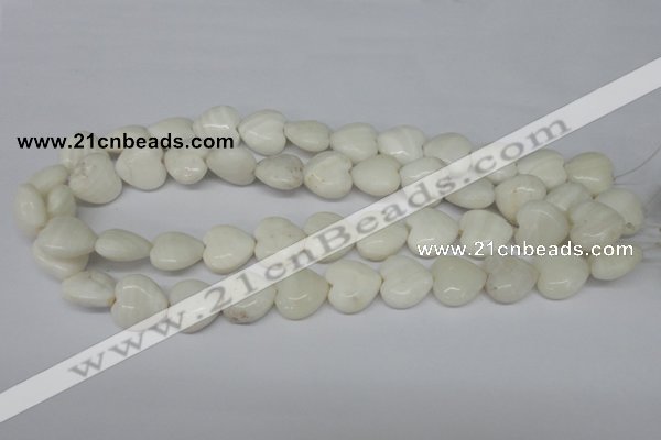 CHG62 15.5 inches 16*16mm heart shell beads wholesale